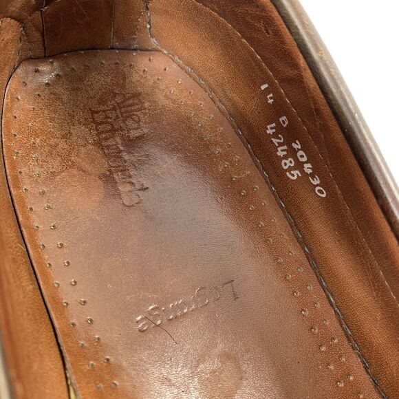 Allen Edmonds Lagrange Handsewn Leather Loafer Size 14 B Mens Brown Slip On
